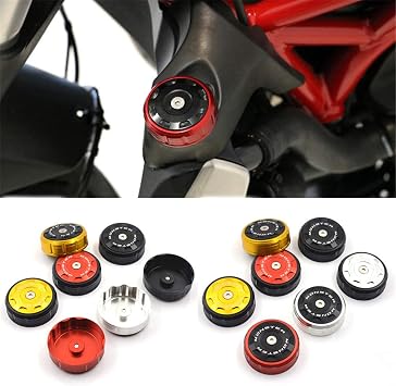 Ducati MONSTER 821 2014-2019 MONSTER 1200/S/R 2014-2019 Radiator Reserve Tank Cover Reservoir Tank Subtank Gold-Black