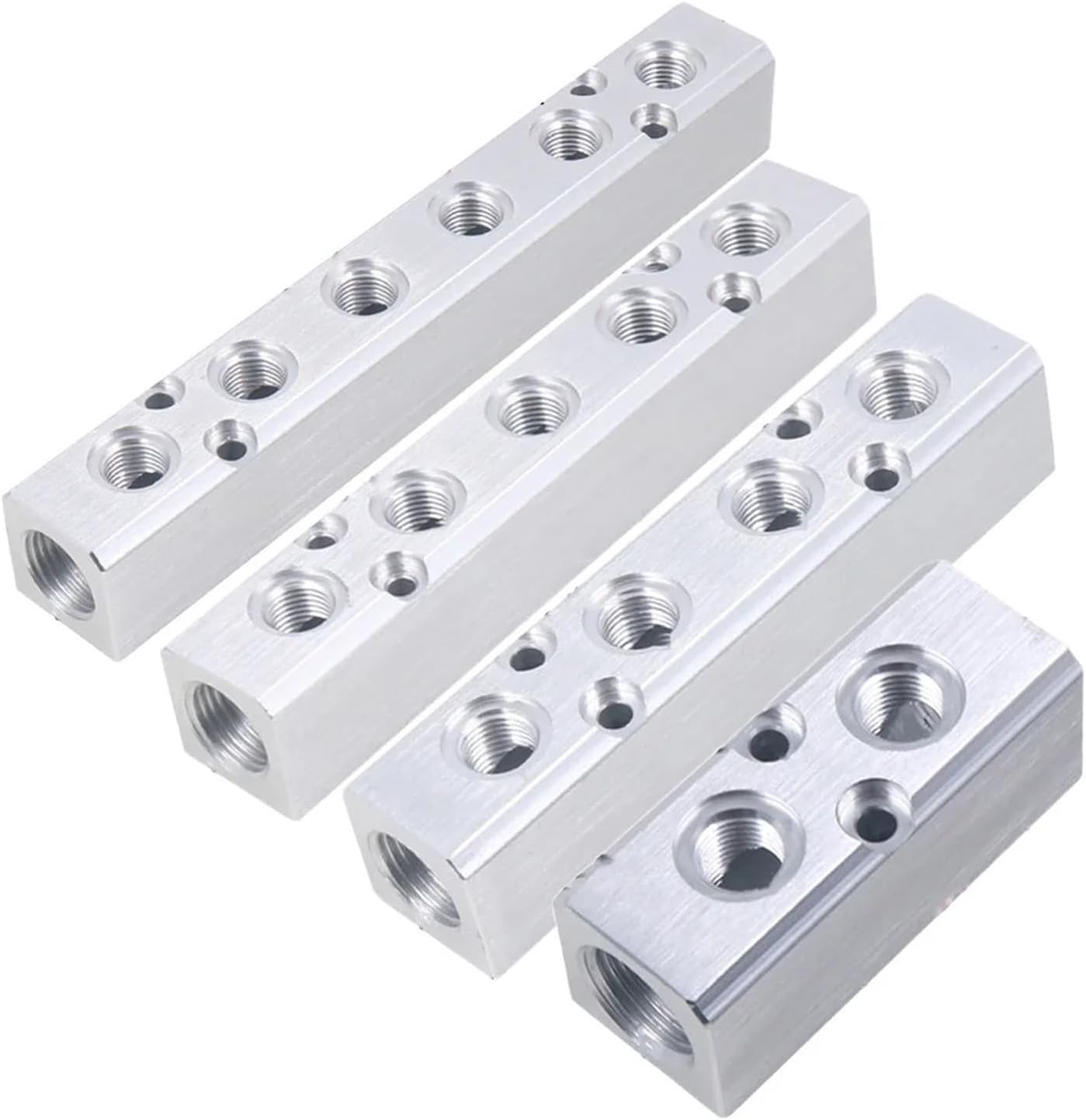 Pneumatic air distribution system aluminum manifold distributor compatible with SY30 series 1/2 pt threaded ports(2F)