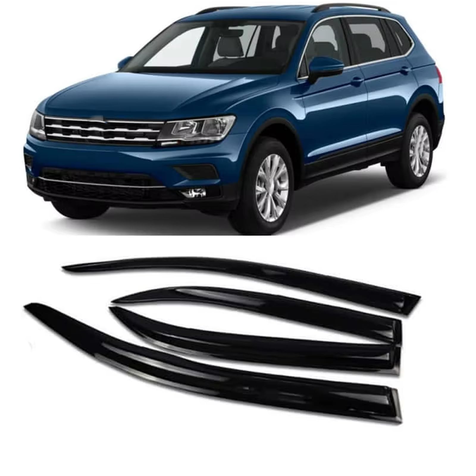 Déflecteurs de vitre pour VW Tiguan L 2017-2021 | Kit complet auto