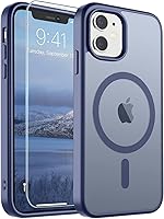 Vista 372 de SUPFINE - Funda magnética para iPhone 11, apta para MagSafe (protección contra caídas de grado militar, 10 pies), delgada, translúcida, a prueba