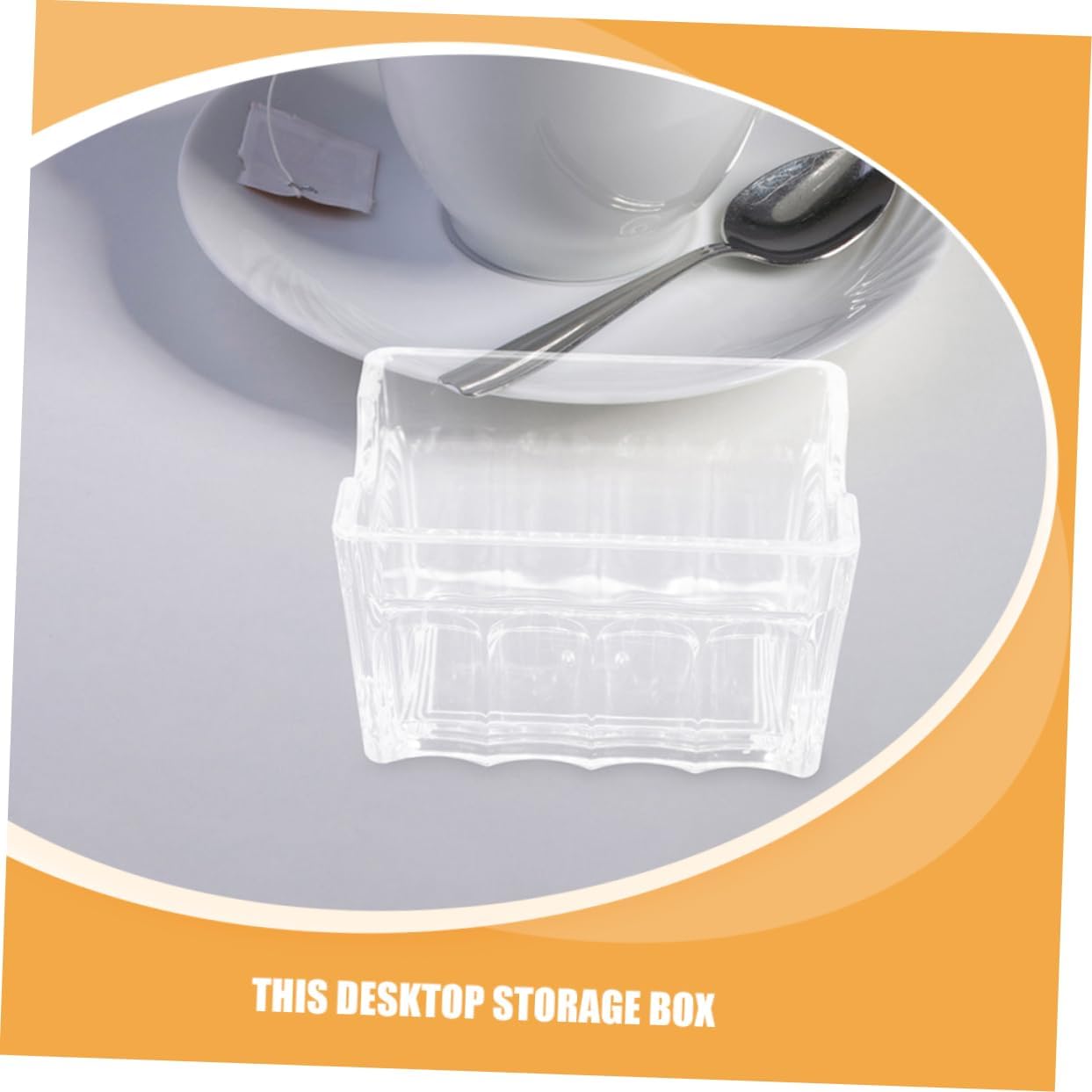 Acrylic Tea Bag Holder Box for Home Office Desktop Storage