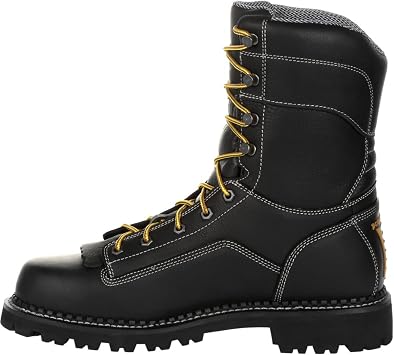 Georgia Boot Mens AMP LT Logger Waterproof Low Heel Work Boots