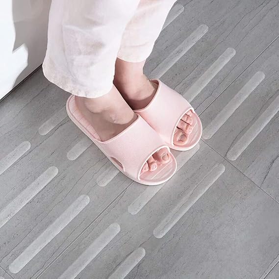 15 Pcs Bathroom Transparent Non-Slip Stickers Safety Shower Flooring Anti-Slip Tape Slip-Resistant Strips for Household Stair Floor