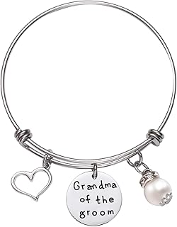 LParkin Grandma of The Groom Bracelet Nana Gifts Great Grandmother Bracelets Wedding Gift