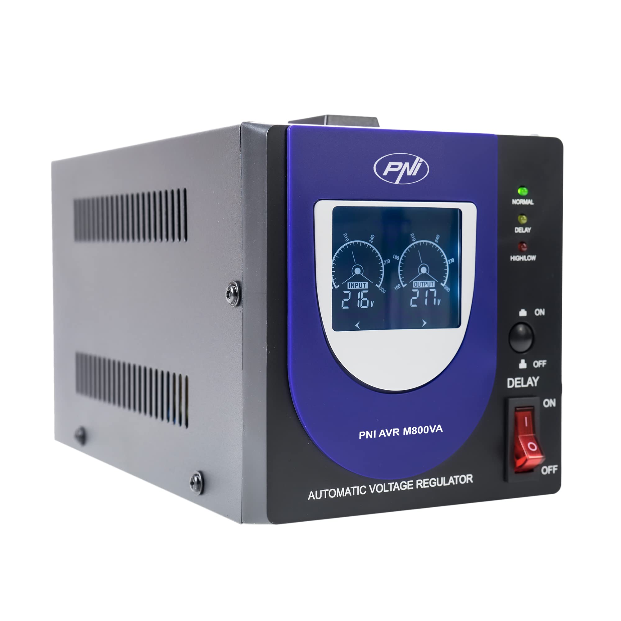 Voltage stabilizer with PNI relay AVR M800VA, 2.2A, 480W, 800VA