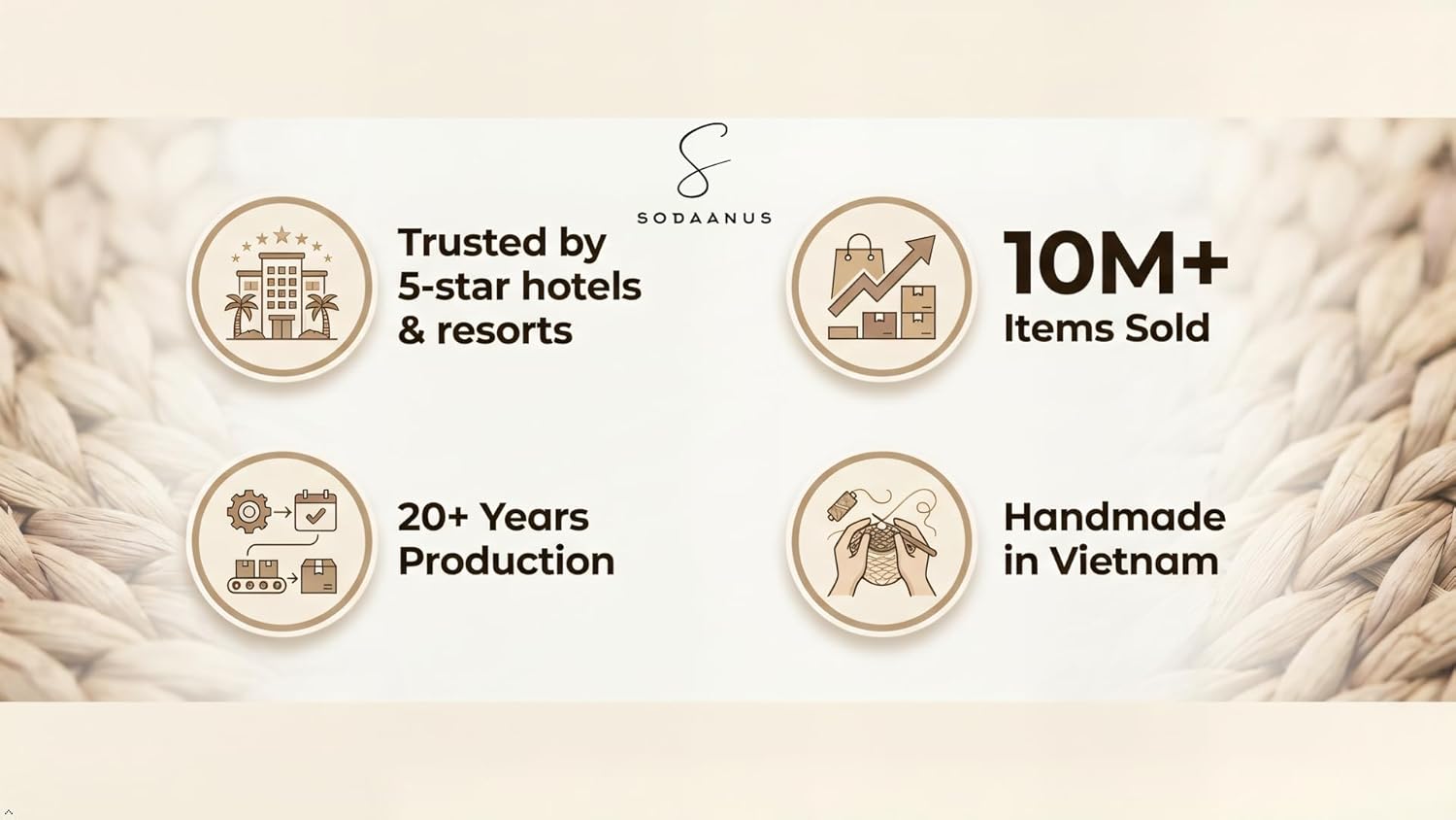 Large Rectangular Wicker Basket - Premium Water Hyacinth Storage Basket with Built-in Wooden Handles for Home Organization, Shelf Organizer, Decorative Natural Handwoven Basket 15.5x10.8x6.2"