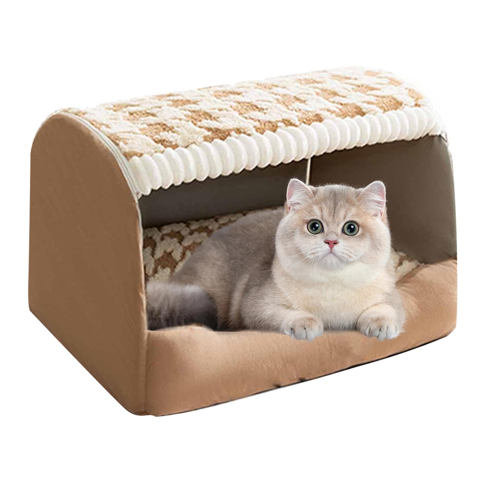 Gemütliches kleines Haustierbett | Indoor Kätzchen Versteck | Rutschfestes wasserdichtes Katzenhaus | Haustierbett für Indoor-Katzen, bequemes Katzenzubehör, perfektes Versteck für Katzen und Kätzchen