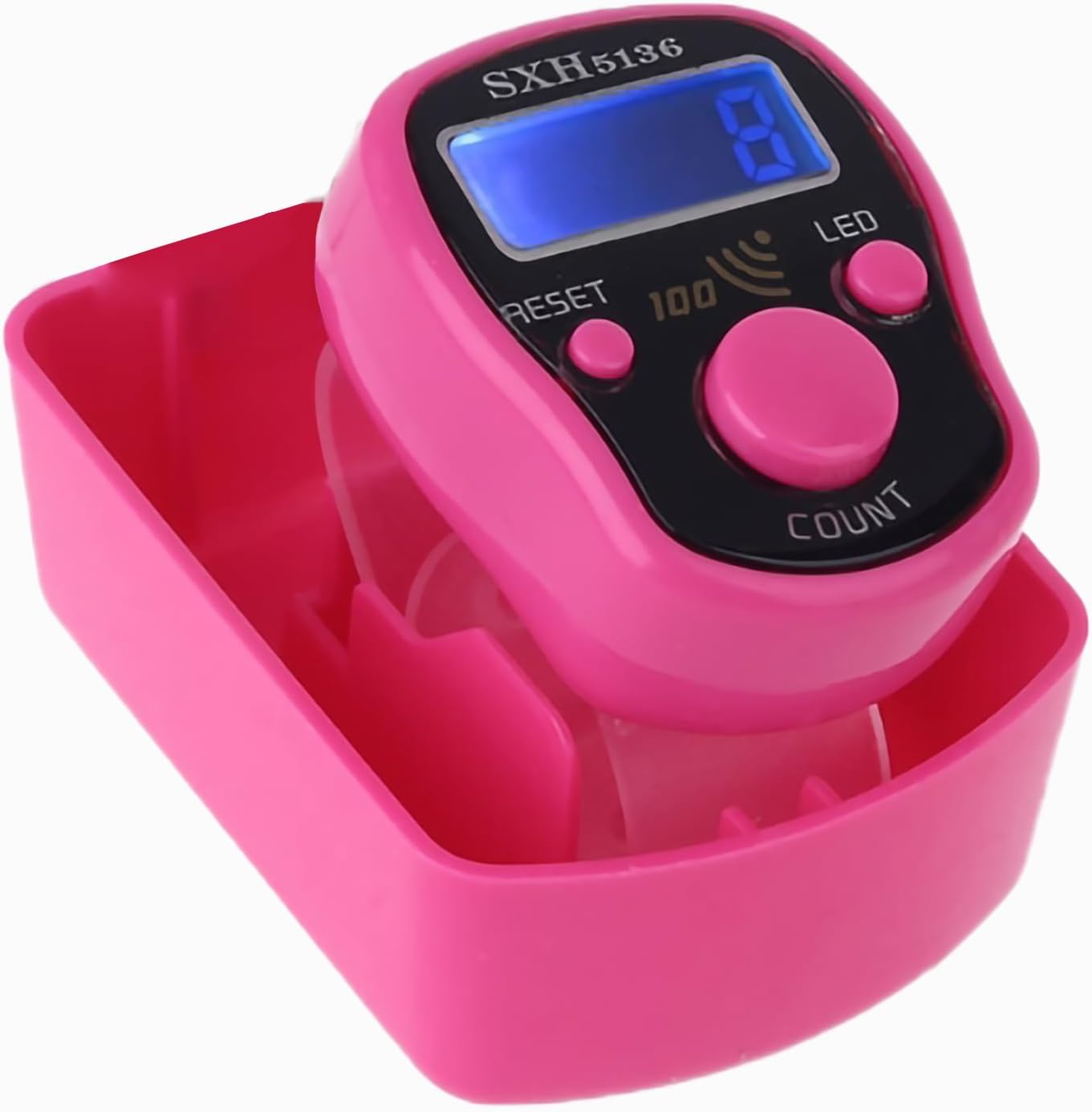 PHONEX Tally Counter Clicker: Digital Finger Counter Tasbeeh Handheld, Pitch Counters for Accurate Tracking in Coaching, Knitting, Fishing, Golf, and Rowing. Beeps at Every 100 Counting