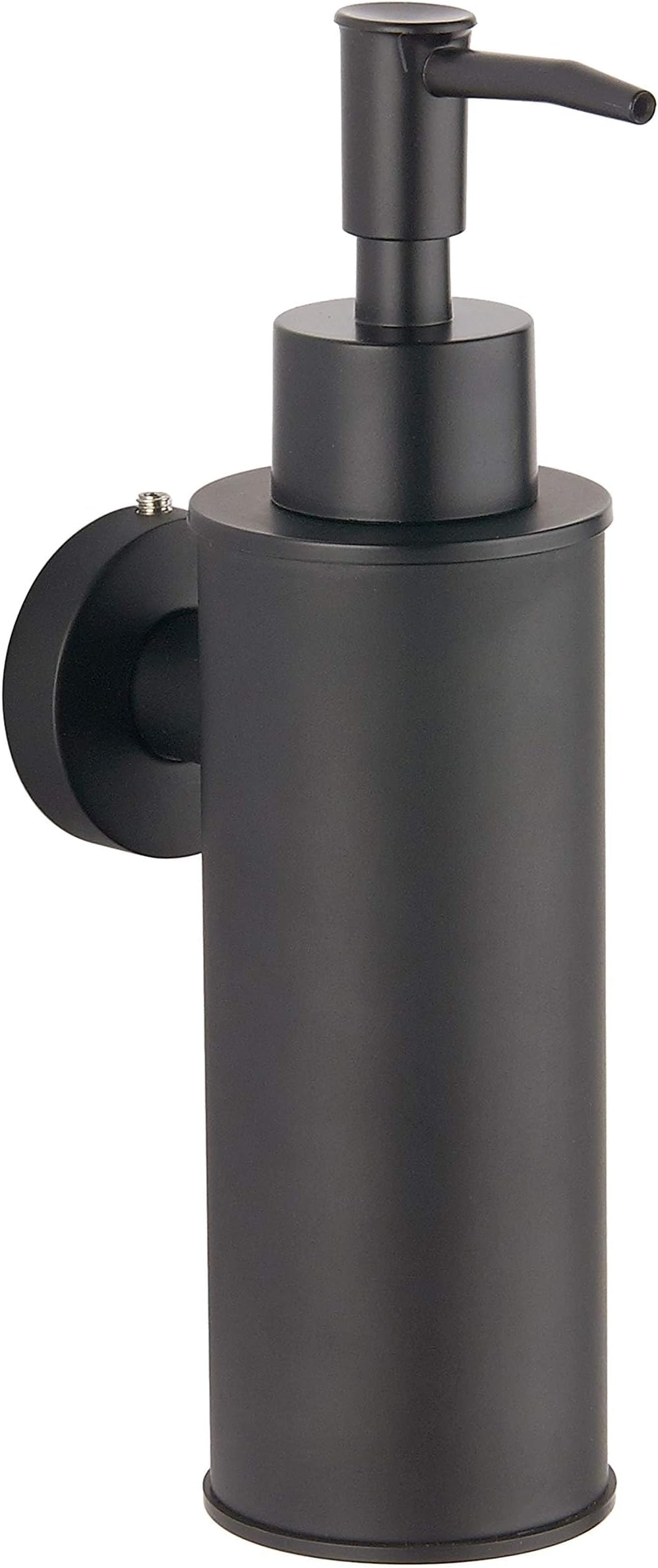 BGL wall mounted 304 stainless steel soap dispenser for decor (Round, Black)