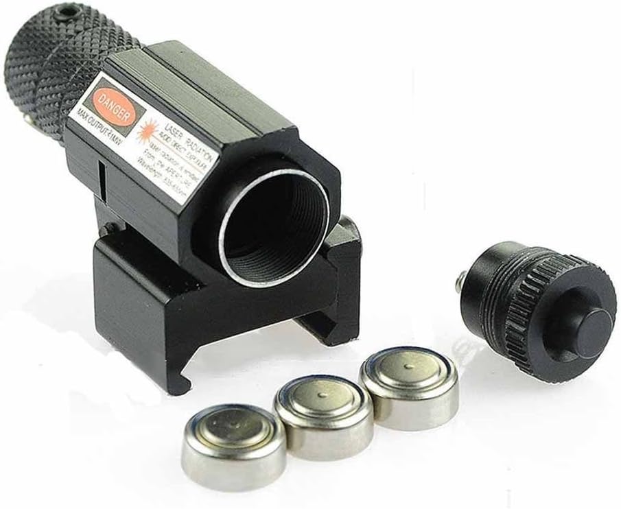 KingFurt Tactical Red Laser Beam Dot Sight Scope for Hunting Gun Rifle Pistol handgun 20mm Mount with Button : Sports & Outdoors