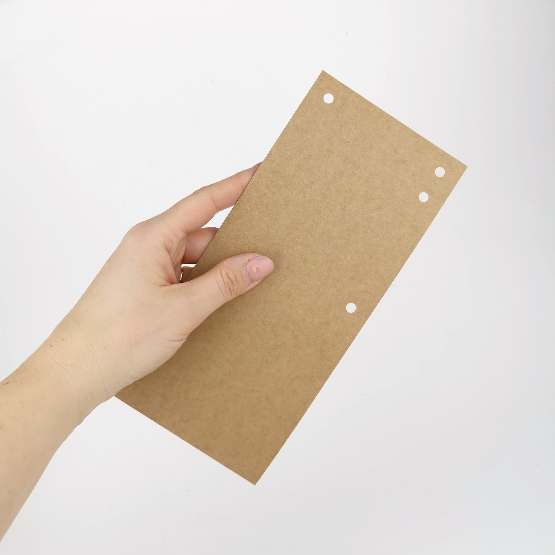 D.RECT 50 Kartonowych Pasków Dzielących 10,5x23,5 cm Zakładki Dzielące Arkusze Dzielące Segregator 300g/m² Papier Kraft