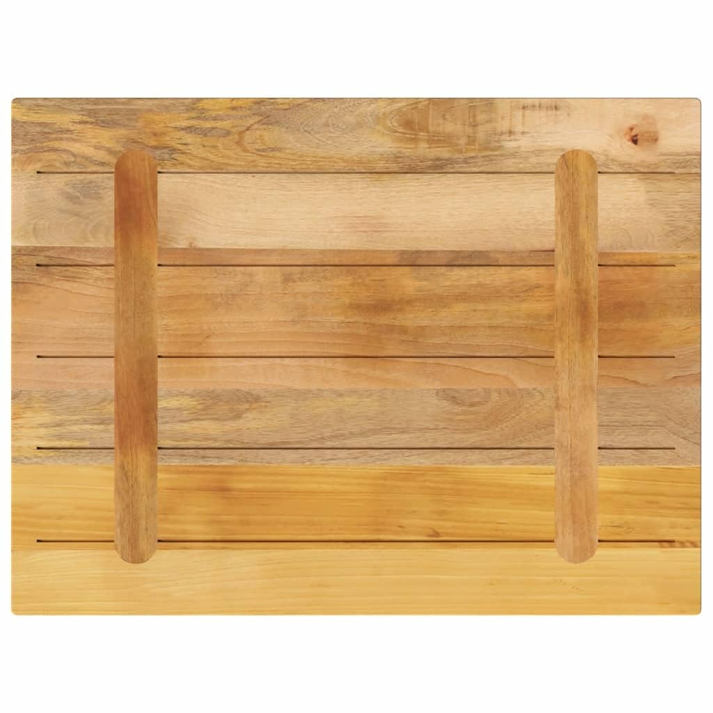 vidaXL Piano per Tavolo 80x70x1,5cm Rettangolare Legno di Mango Grezzo, Piano per Tavolo Rettangolare, Piano Tavolo in Legno, Piano per Tavolo da Pranzo