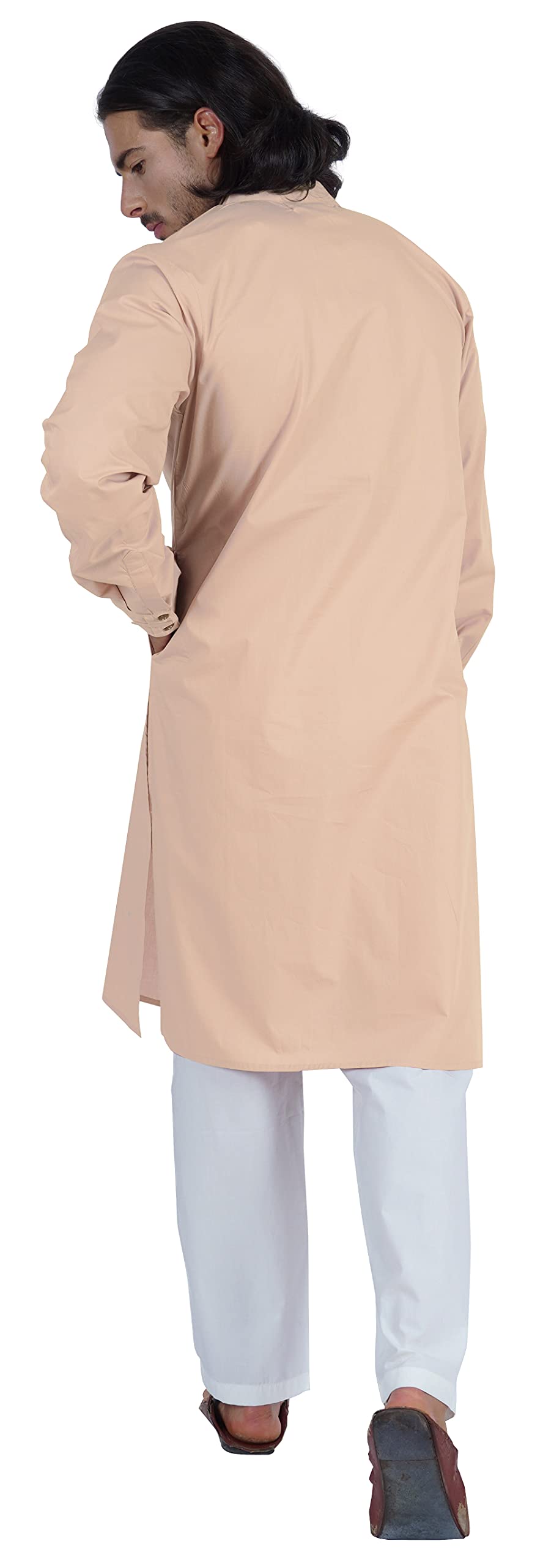 Atasi Herren Henley Welt Tasche Lange Kurta Feste Indische Ethnische Kleidung Für Männer