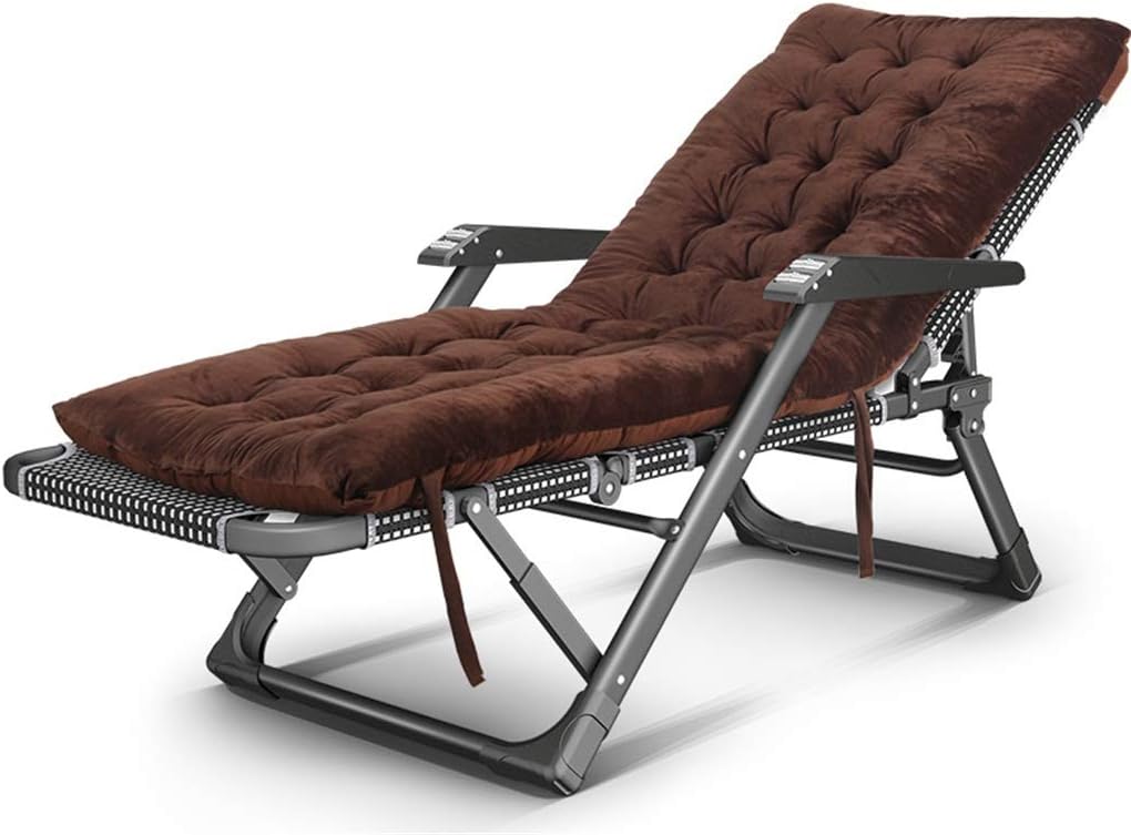 Adjustable Sun Lounger, Lightweight Folding Garden Chair, Reclining Patio Lounge Chair with Foldable Backrest for Outdoor Office and Patio (C-Gray)