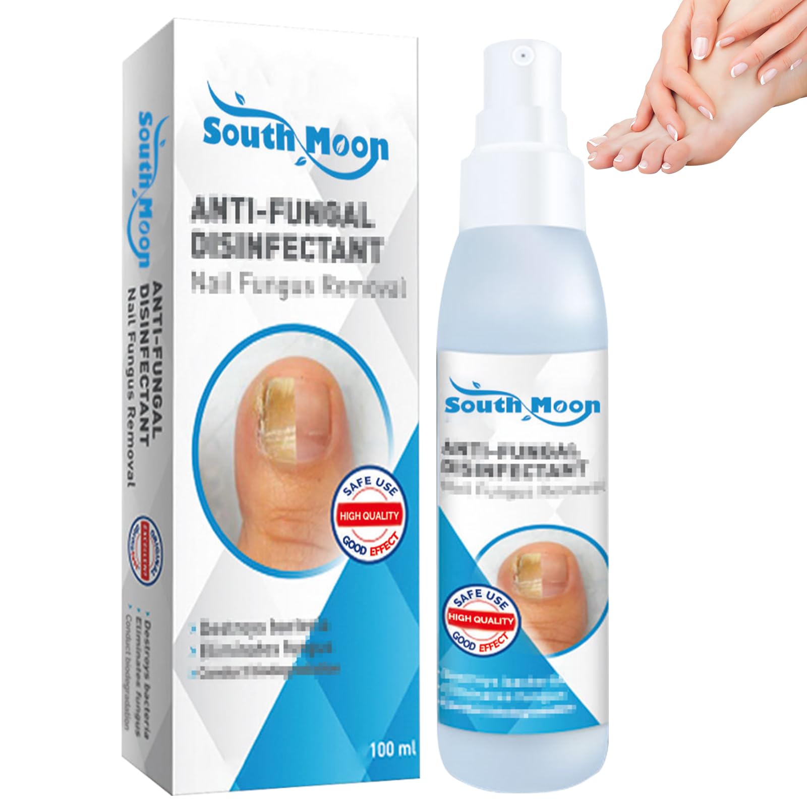 Spray para Cuidado de Pies 100ml - Hidratante para Piel y Uñas, Sin Aclarado, para Piel Suave y Uñas Brillantes, Fórmula de Secado Rápido - El Original de la Televisión