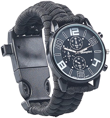 Montre de survie 5 en 1 avec bracelet en paracorde [Semptec]