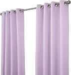 Rideaux de noircissement isolés thermiquement, 110" Largeur totale, Panneau de fenêtre d'obscurcissement de la pièce Grommet Top Drapes, 2-Panels Prêt, 55" W x 84" L, Gris clair