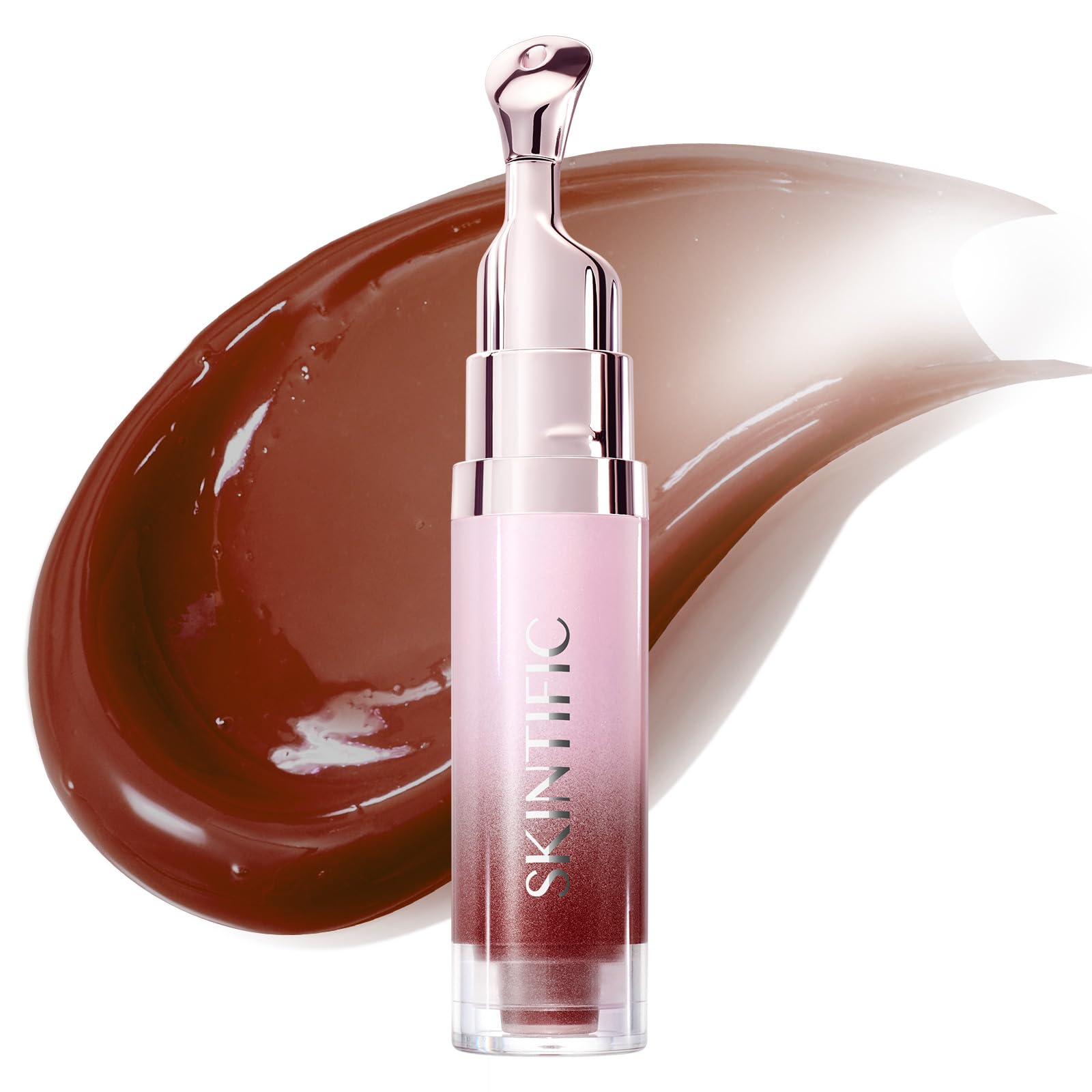 SKINTIFIC US STORE SKINTIFIC Brightening Lip Serum, Hydrating & Plumping (08U Cinnamon Rose)