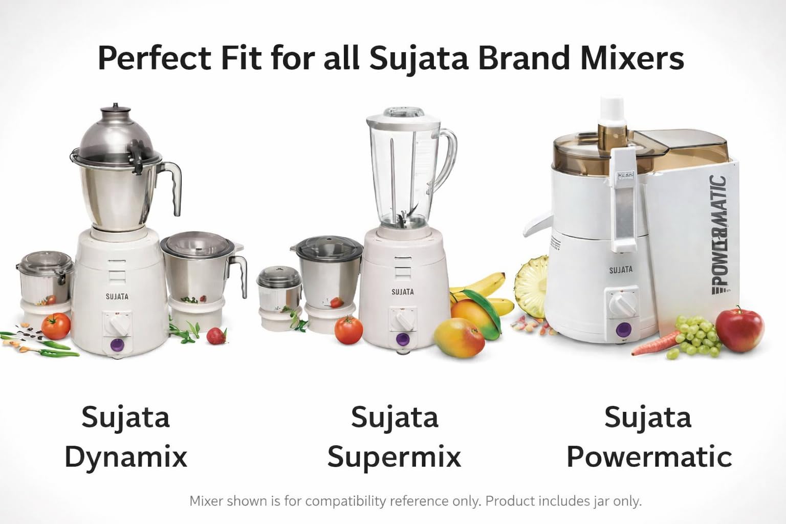 WONDER STAR Chutney Jar 400 ml | Compatible for all Sujatha Mixer Grinder | | Aluminium Alloy White Base | SS 304 Double Blade | 6-Fin Rubber Coupler | Replacement Jar — Amazon image 7
