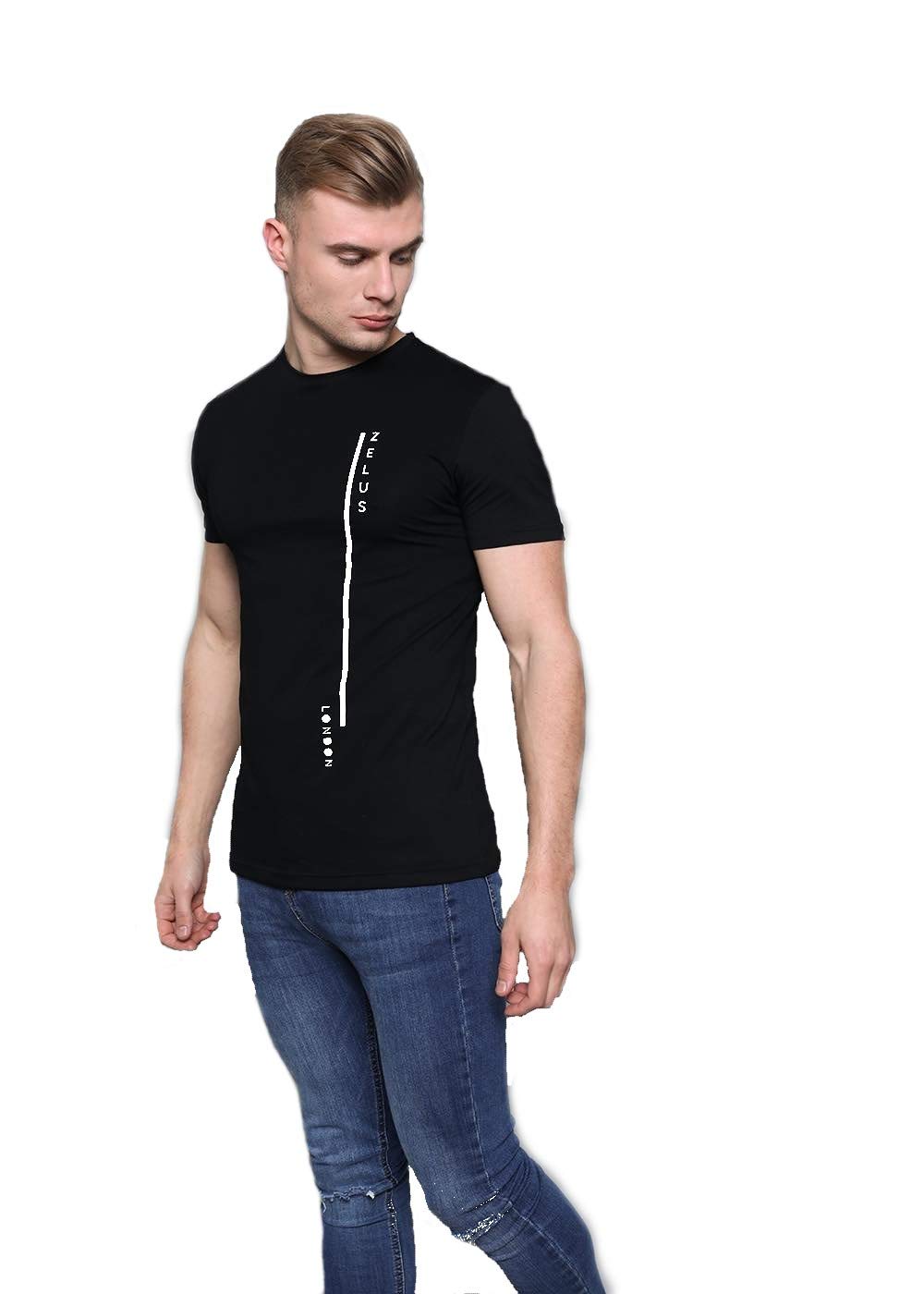 Zelus London Muscle Fit Men Short Sleeve Round Neck T Shirts