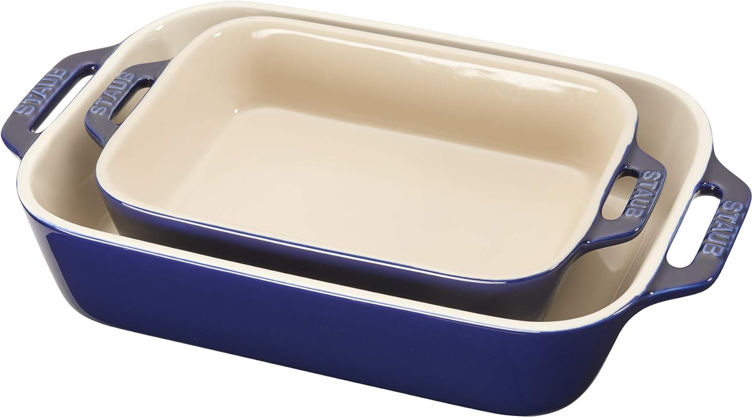 Staub - Ceramics 2-piece Rectangular Baking Dish Set - Dark Blue - Thumbnail 2