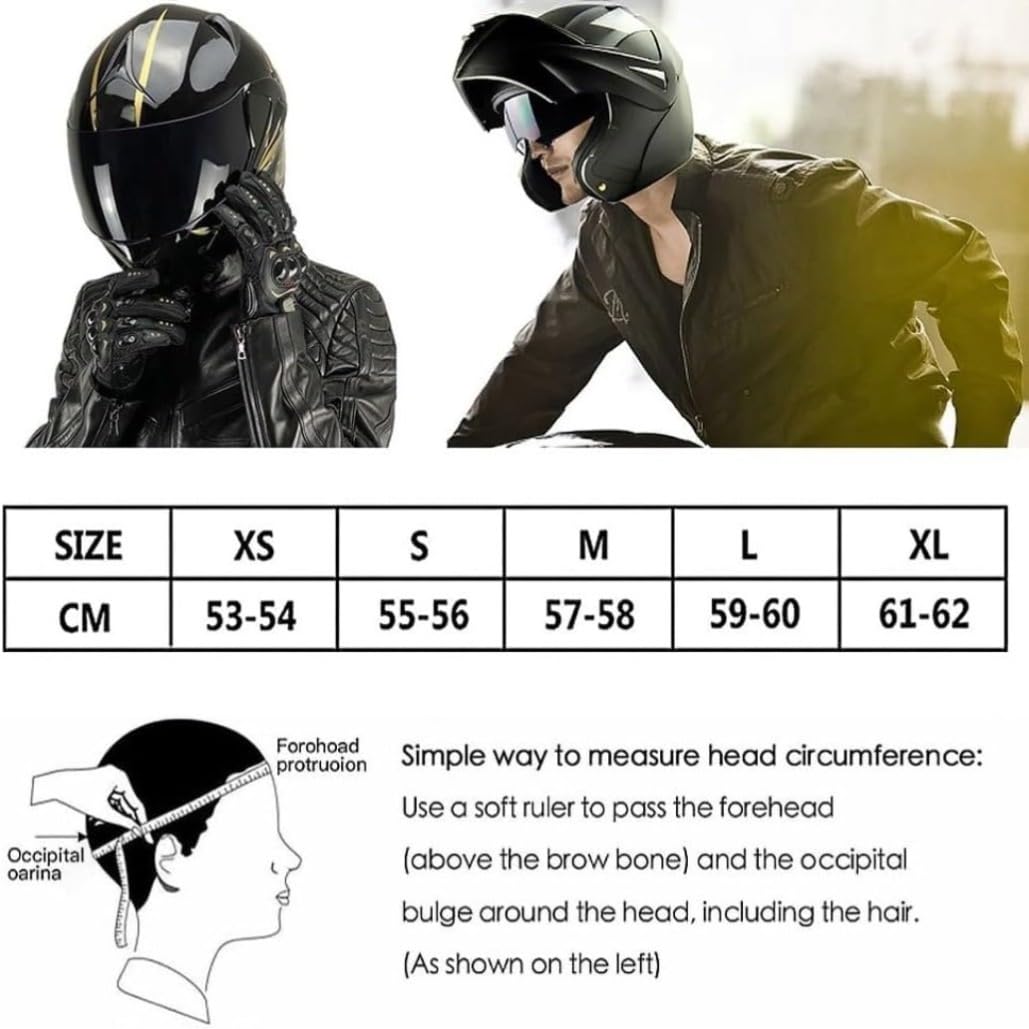 Casco Integrato Apribile con Interfono Casco Moto Modulare Bluetooth Caschi Modulari per Uomo Donna con Doppia Visiera Casco Integrale