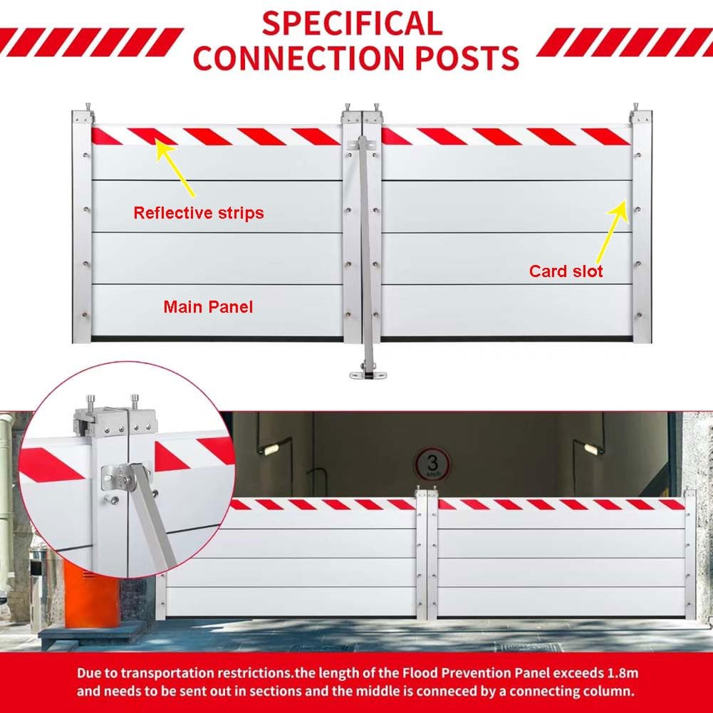 Paratia Antiallagamento per Porta L 118cm x H 40cm, Kit Soglia Barriera Antiallagamento per Porta Garage, Porta Della Barriera di Protezione Contro Le Inondazioni, per Cantina, Porta D'Ingresso
