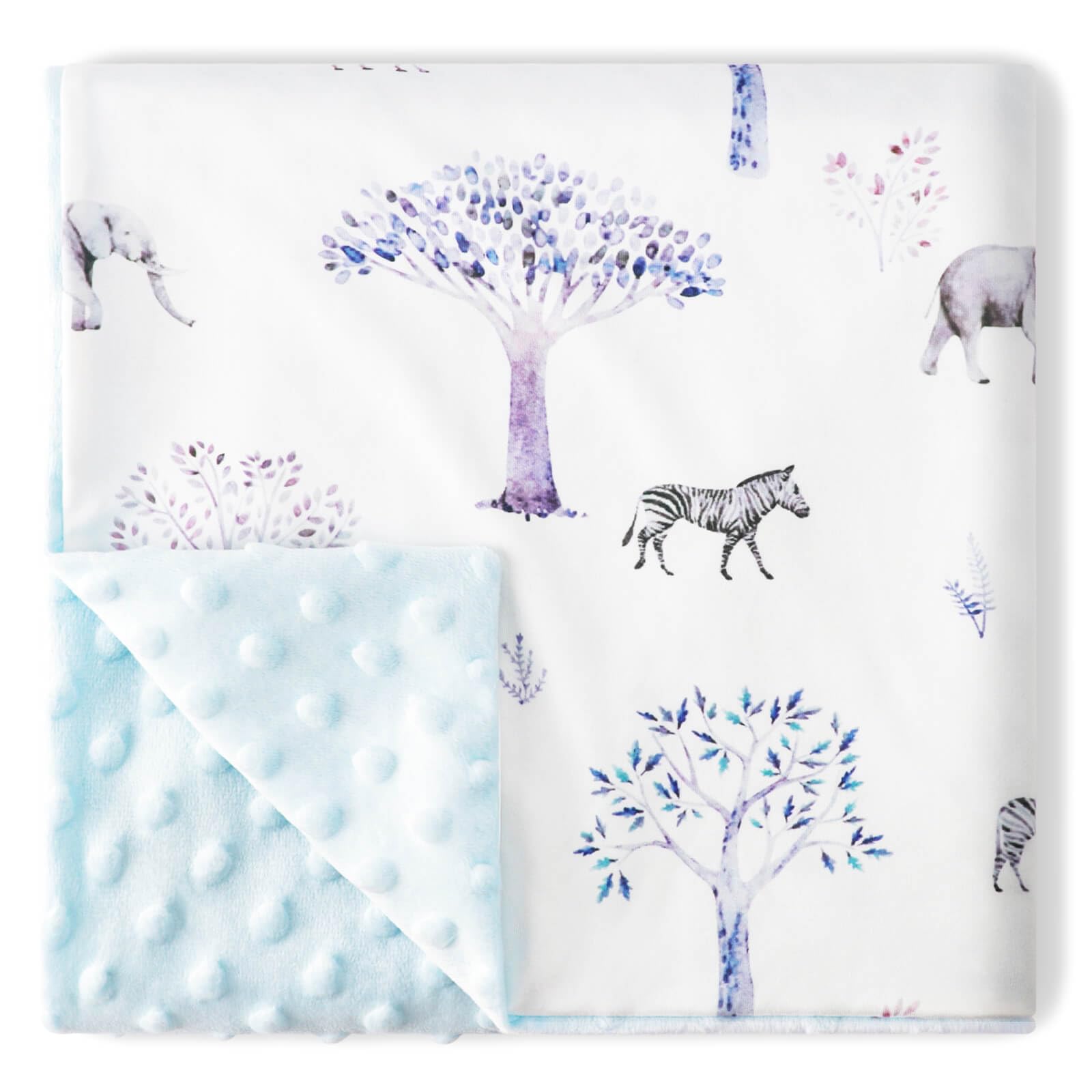 Dreshow Unisex Kids 1 Pc: Animal World Kids Baby Blankets 75X100cm Organic Cotton Newborn Thick Super Soft Sleeping Blankets For Toddlers Kids Baby Girls Boys Nursery Duvet Cover Gifts