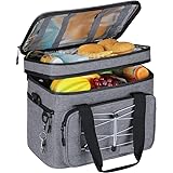 Camping Cooler for Subaru Ascent 2019-2024, Collapsible Cooler Insulated Leak Proof Large Lunch Cooler Bag Volume for Beach, Travel, and Road Trips,Gray