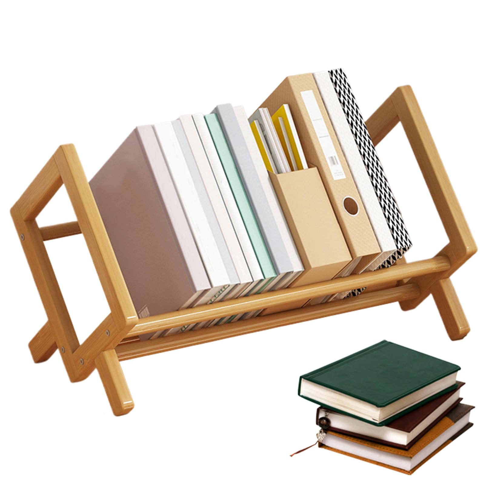 Generico Organizzatore da scaffale per scrivania - Scaffale per libreria da banco inclinabile | da scrivania e organizer da per forniture di libri, ufficio, casa, studio, moderno espositore