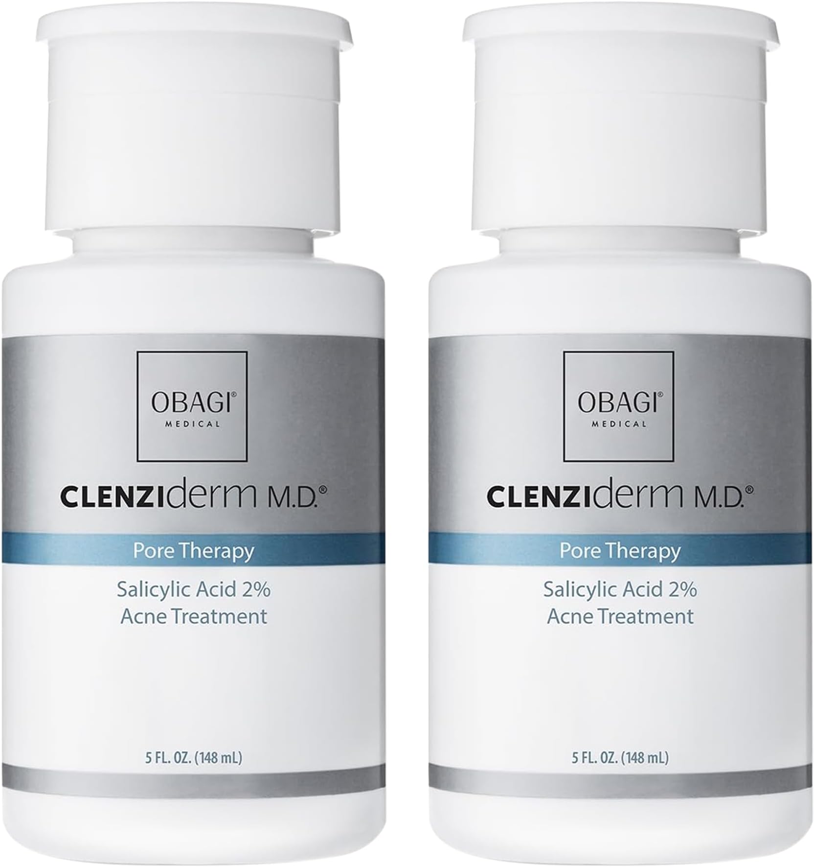 CLENZIderm M.D. Pore Therapy Salicylic Acid 2% Acne Treatment, 5 Fl Oz Pack of 2