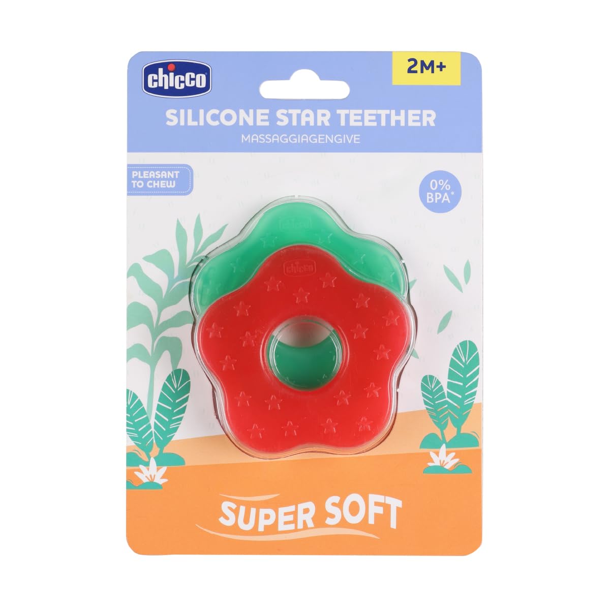 Chicco Teether Supersoft Star 2M+ 2Pc Red + Green-picture-23