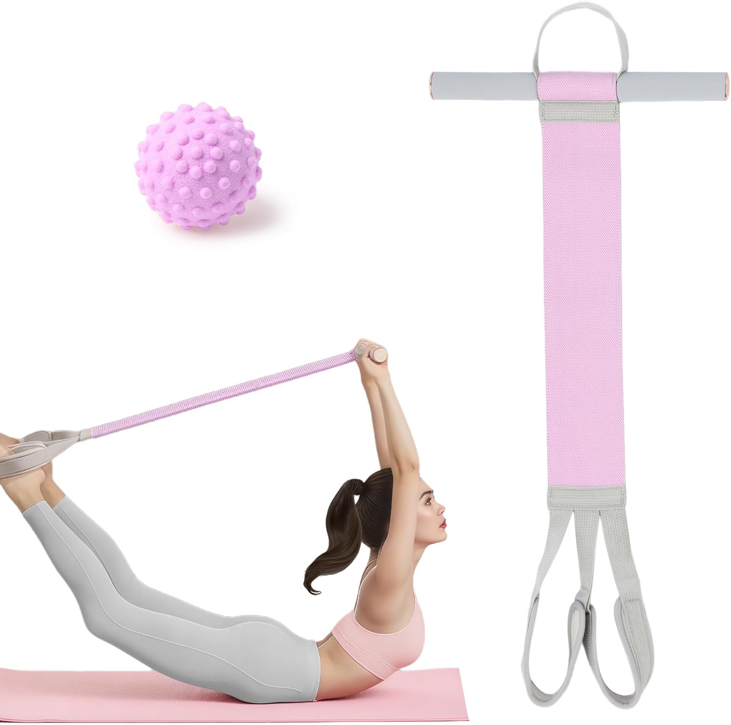 Resistance Bands with Handles,Yoga Pedal Workout Bands,Multifunction Pull Up Bands Sit-up Workout Equipment Home Gym for Arm/Abdomen/Waist/Leg Stretching Slimming Training