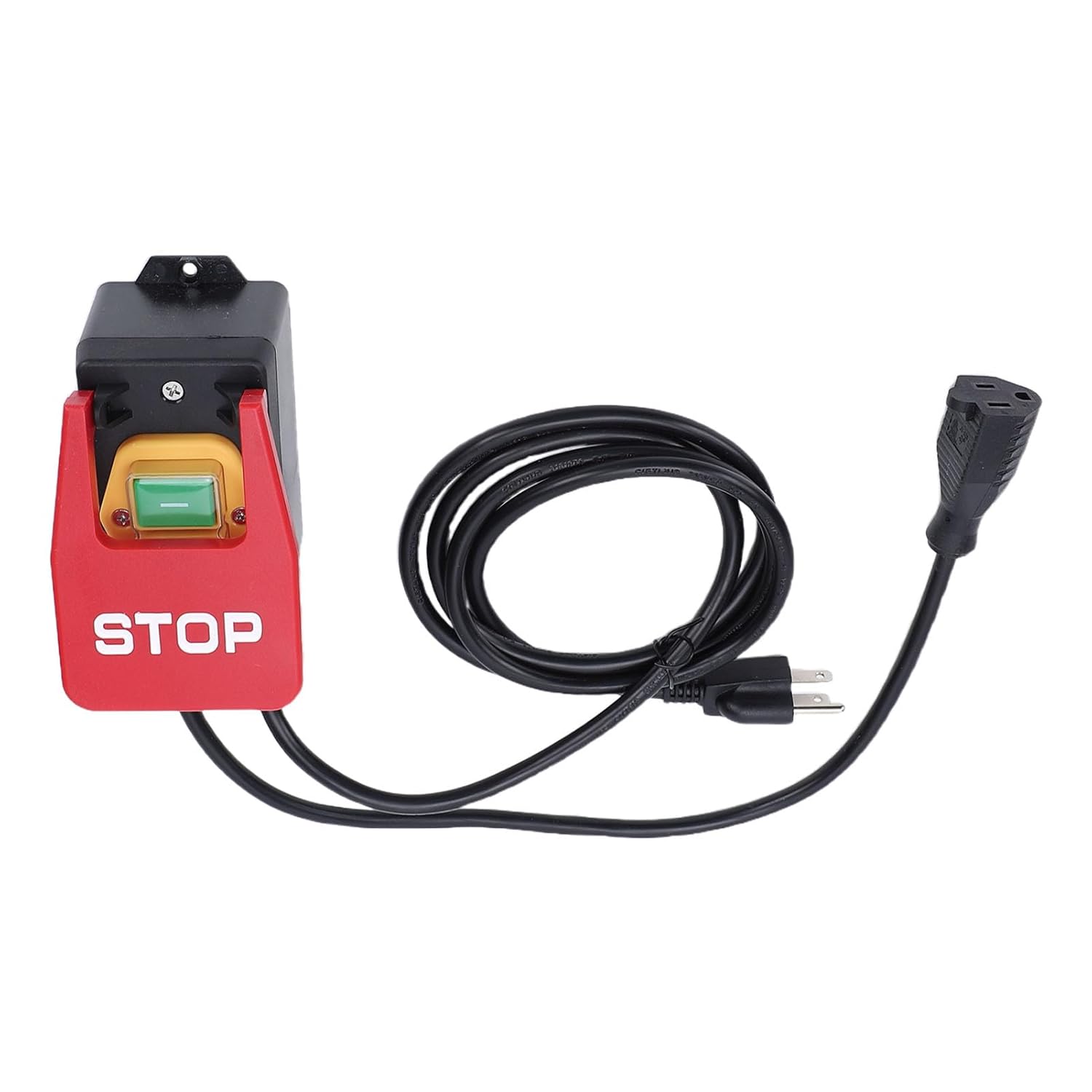 Eujgoov Paddle Switch, Large Stop Sign Emergency Power Off Switch with Extended Power Cord, for Table Saw Router Table and Workshop Equipment (US Plug)