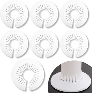 6 PCS Plumbing Cover Plates Plastic Escutcheon Plate Flange Pipe Covers for Bathroom (Apply to 2.2" to 2.95")