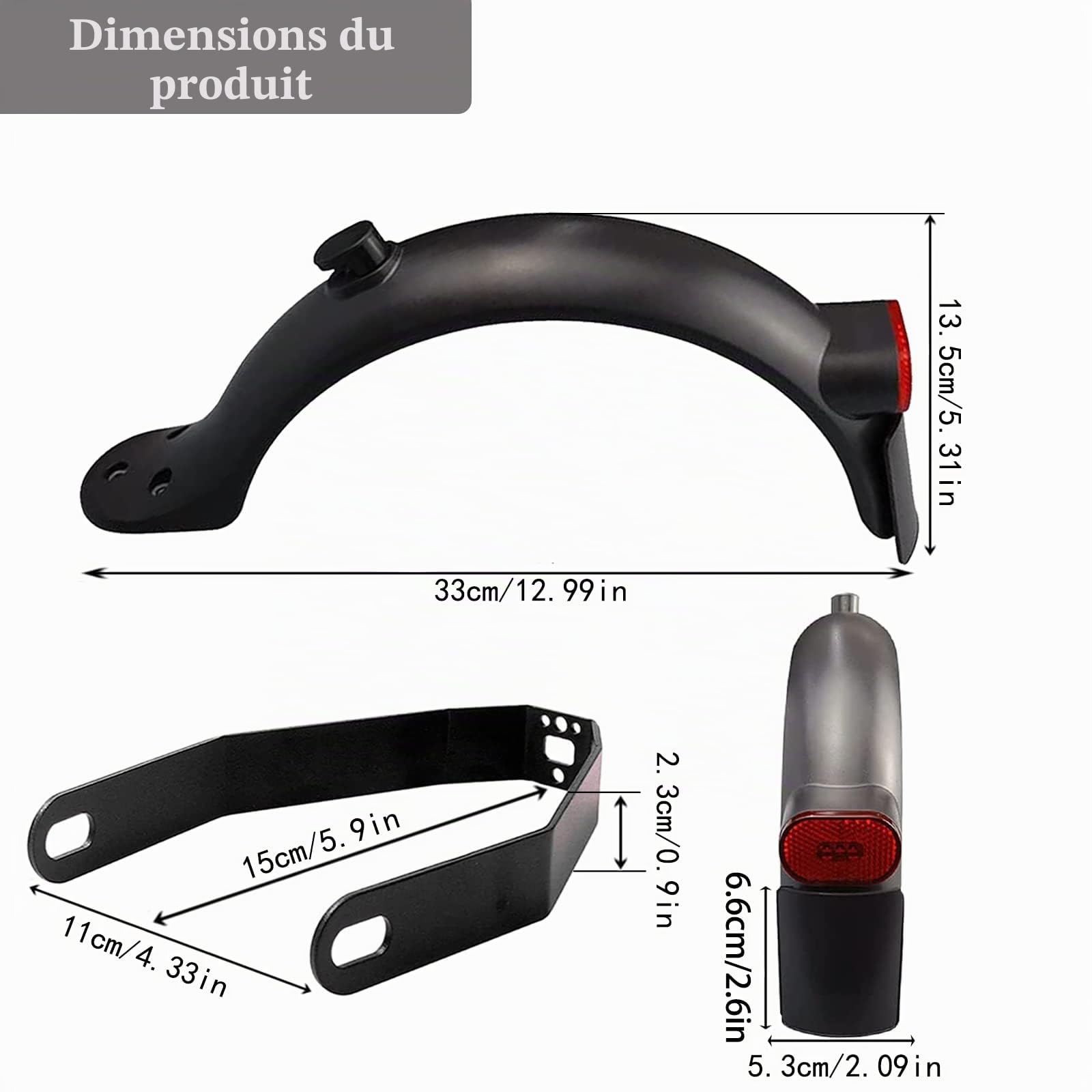 Lot De 2 Garde-boue Pour Trottinette Xiaomi M365 – Anti-éclaboussures, Plastique Résistant, Design élégant, Cadeau Sympa !