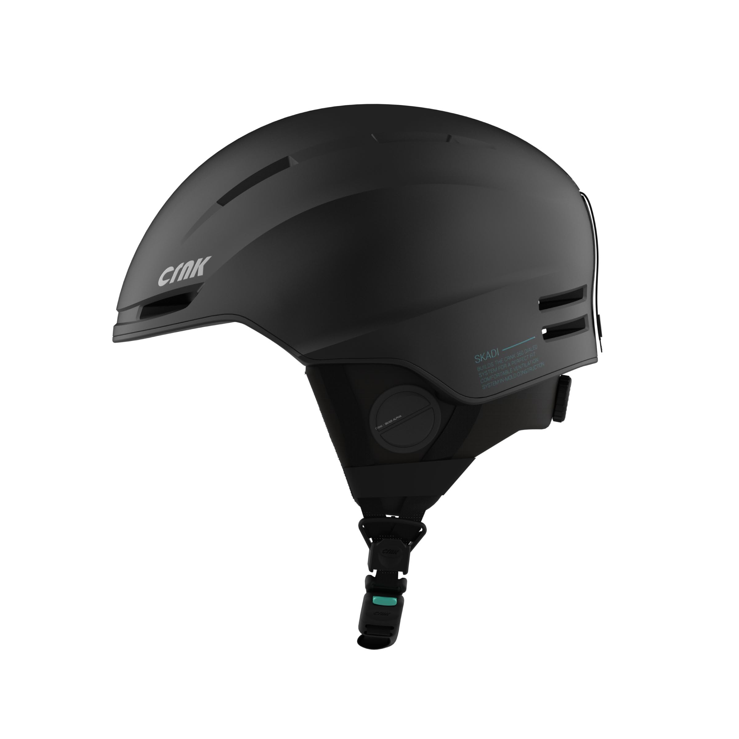 CRNK Skadi Alpha - Casco da sci Bluetooth unisex, con altoparlanti e microfono, colore: nero