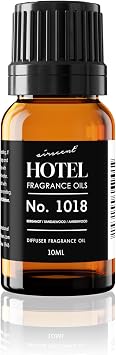 AirScent Hotel Diffuser Oil No. 1018 - Bergamot Sandalwood Amberwood - Hotel Scent Dupe - Premium Fragrance Oil for Ultrasonic and Waterless Diffusers and Crafting - 10 ml, 0.34 fl oz Glass Bottle