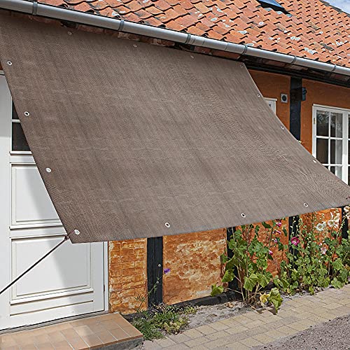 XiaZ 日除けシェード ベランダ 日よけスクリーン サンシェード オーニング 庭用サンシェード 外付け 家/廊下/庭下/屋外 バルコニーサンシェード ひよけ (モカ, 1.8*1.8ｍ)