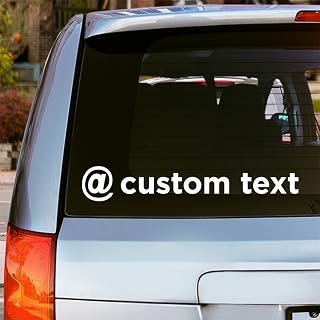 Oliver's Labels Window Decals, Durable Personalized Name Labels & Tags - @ Symbol Design