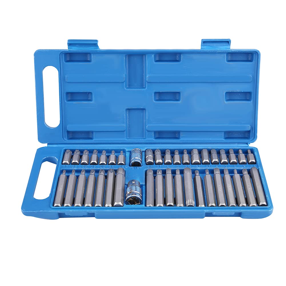 Hex Star Torx Spline Bit Set, Fácil almacenamiento Star Bit Socket Resistente y duradero Material de aleación de acero Base hexagonal de 12 mm de diámetro para uso comercial para fábrica