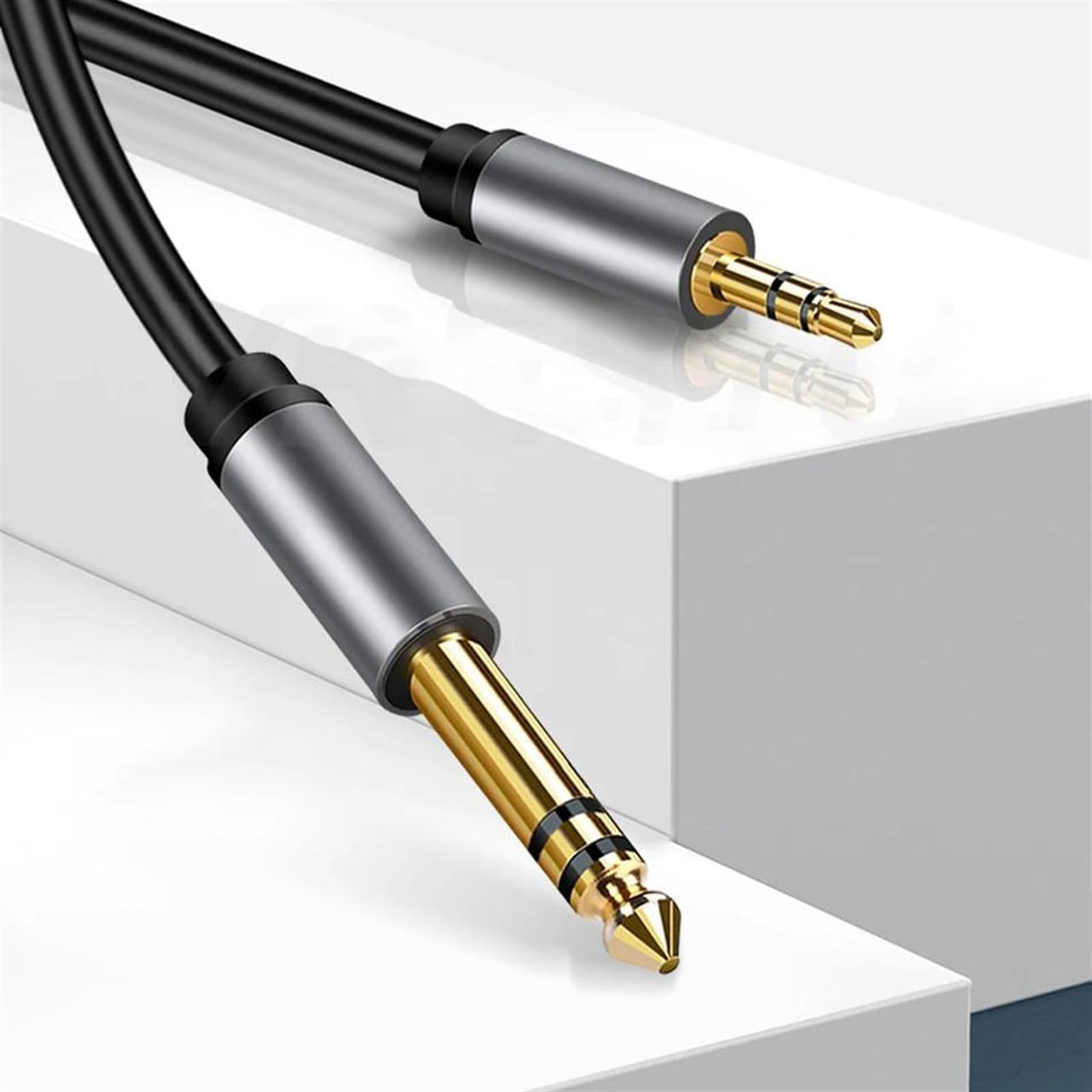 3,5 Mm Do 6,5 Mm Męski Kabel Audio Z Adapterem Jack Do Wzmacniacza Miksującego, Głośnika Gitarowego Kabel do Instrumentów Gitarowych (Color : 5m)