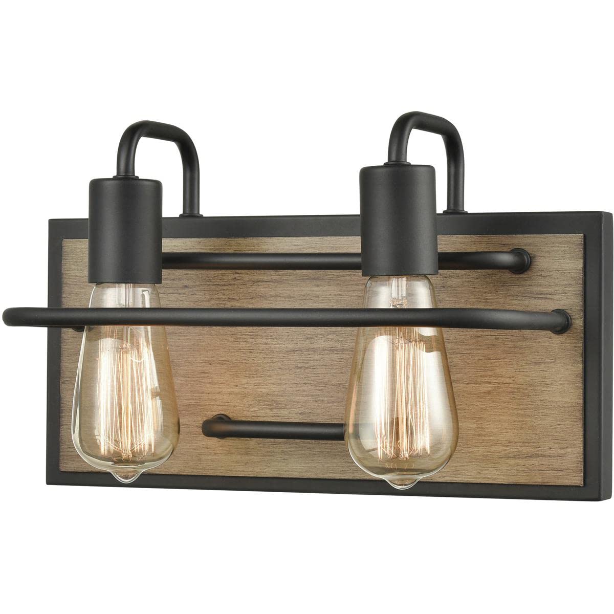 Copley 2-Light Vanity Light in Matte Black and Aspen