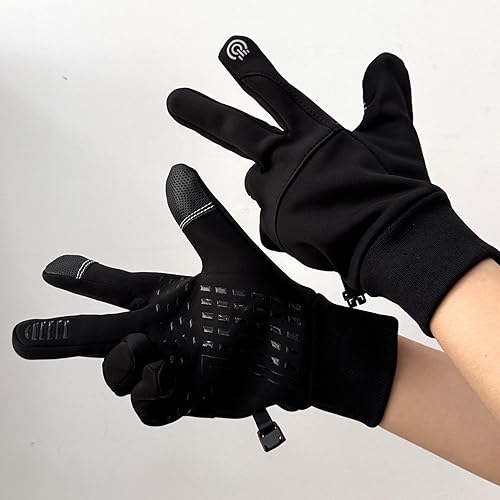 1 par de guantes de invierno para hombres y mujeres, pantalla táctil, impermeables, cálidos, resistentes al viento, guantes térmicos para correr,