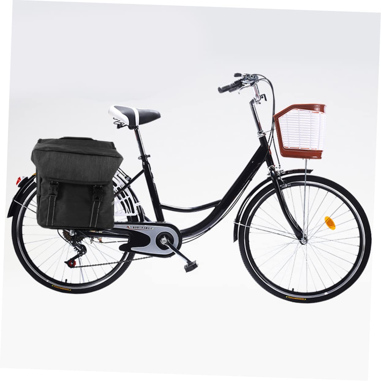 VANZACK Multifunctional Pannier Double Tail Bag Large Capacity Cycling Carrier for Mountain Bike Durable Black Design with Side Pockets for Repair Items and Easy Installation