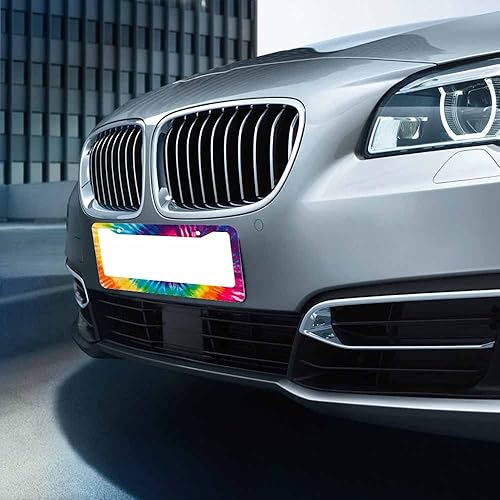 Miniatura 5 de Marco decorativo para placa de matrícula, diseño abstracto de remolino, diseño de arte tribal, cubierta de aluminio para placa de matrícula de