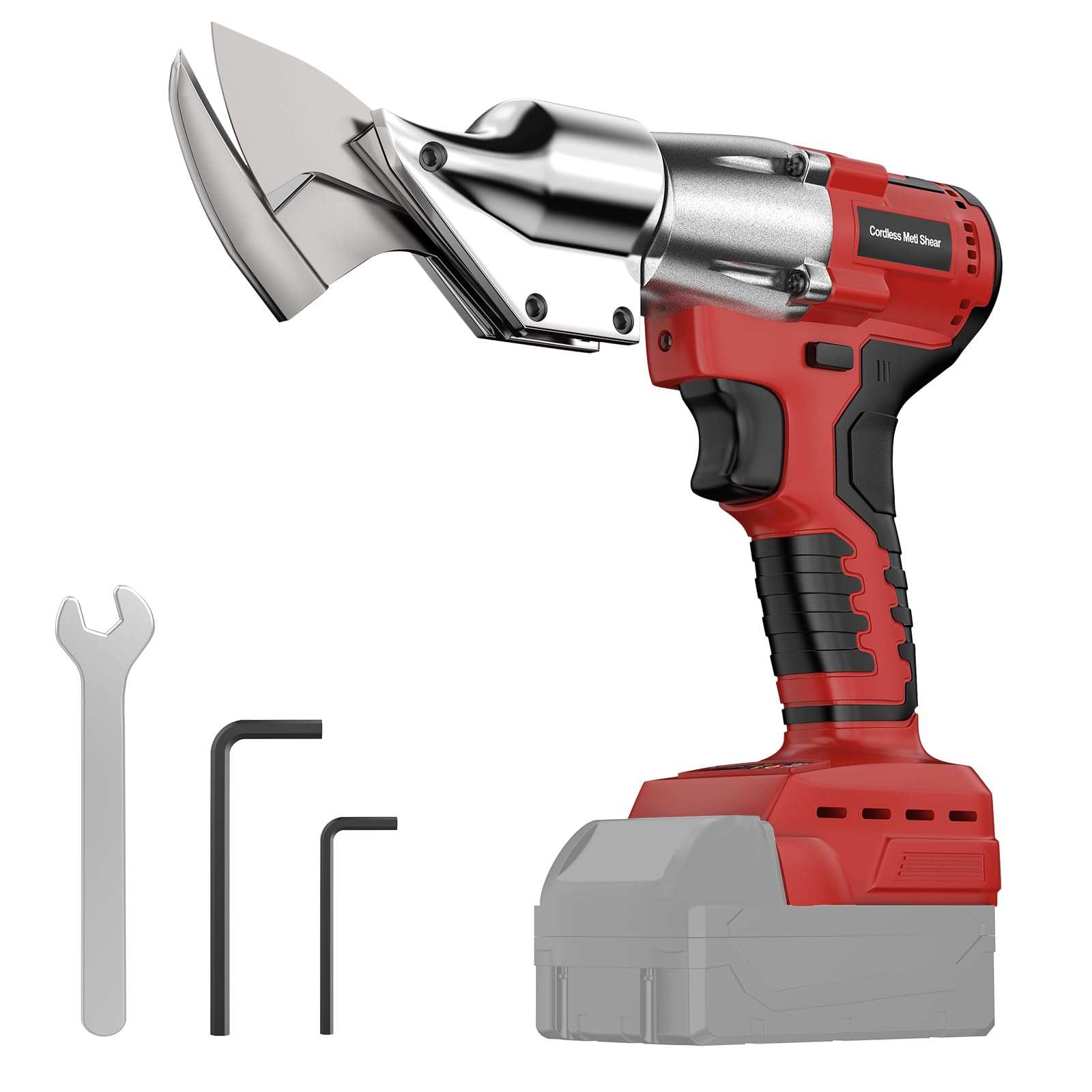 Cordless Sheet Metal Cutter Compatible with Milwaukee 18V Battery, Electric Metal Shears with 360° Rotating Head, Torque 221 Ft-Lbs, Brushless Scissors for Stainless Steel, Metal, Iron (Tool Only)