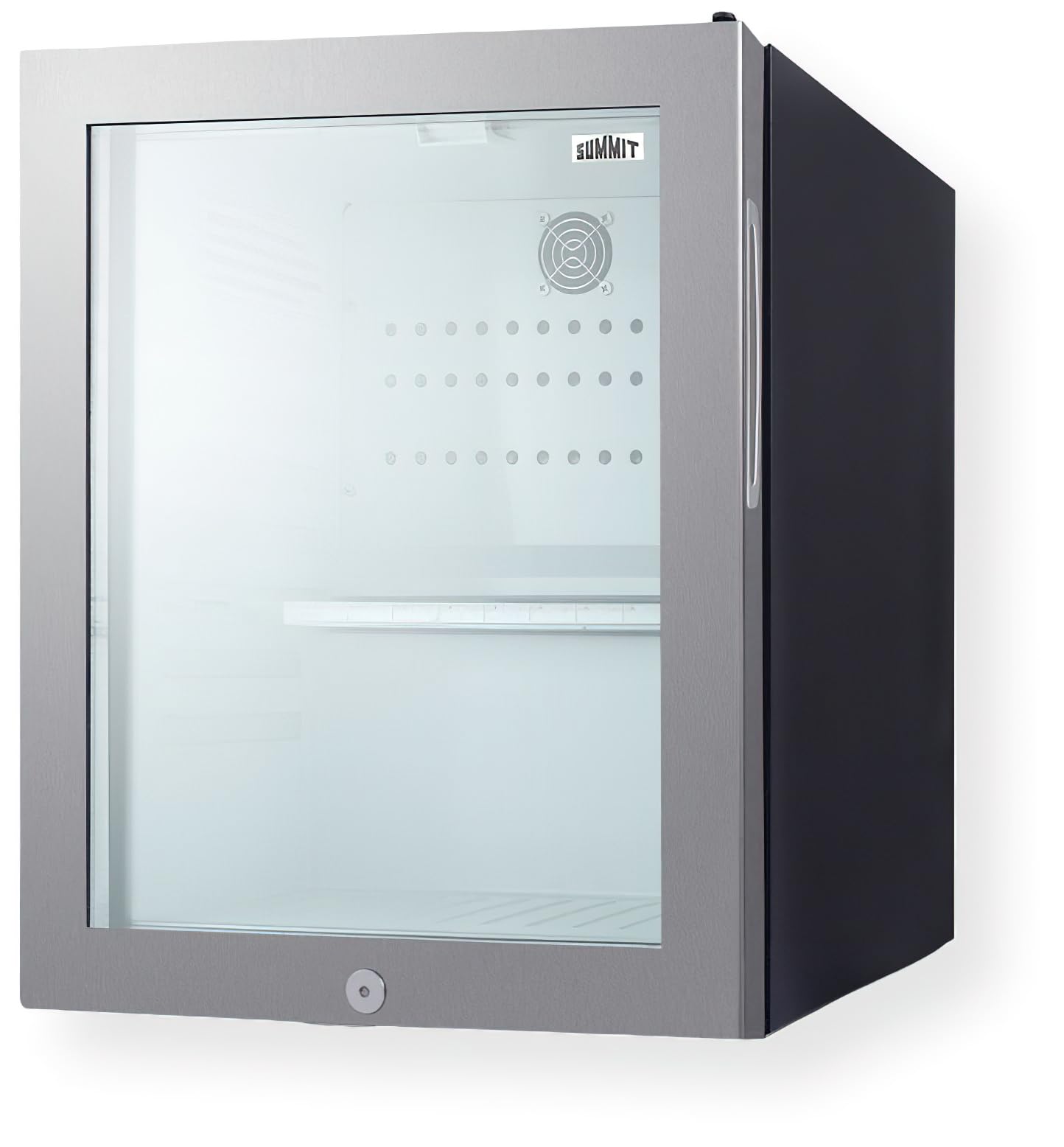 Summit 16” Mini Fridge, 0.9 Cu.Ft. Capacity, Compact Refrigerator, Countertop Fridge, Commercial, Stainless Steel & Glass - Mb13glss on Fridge.com - View 2