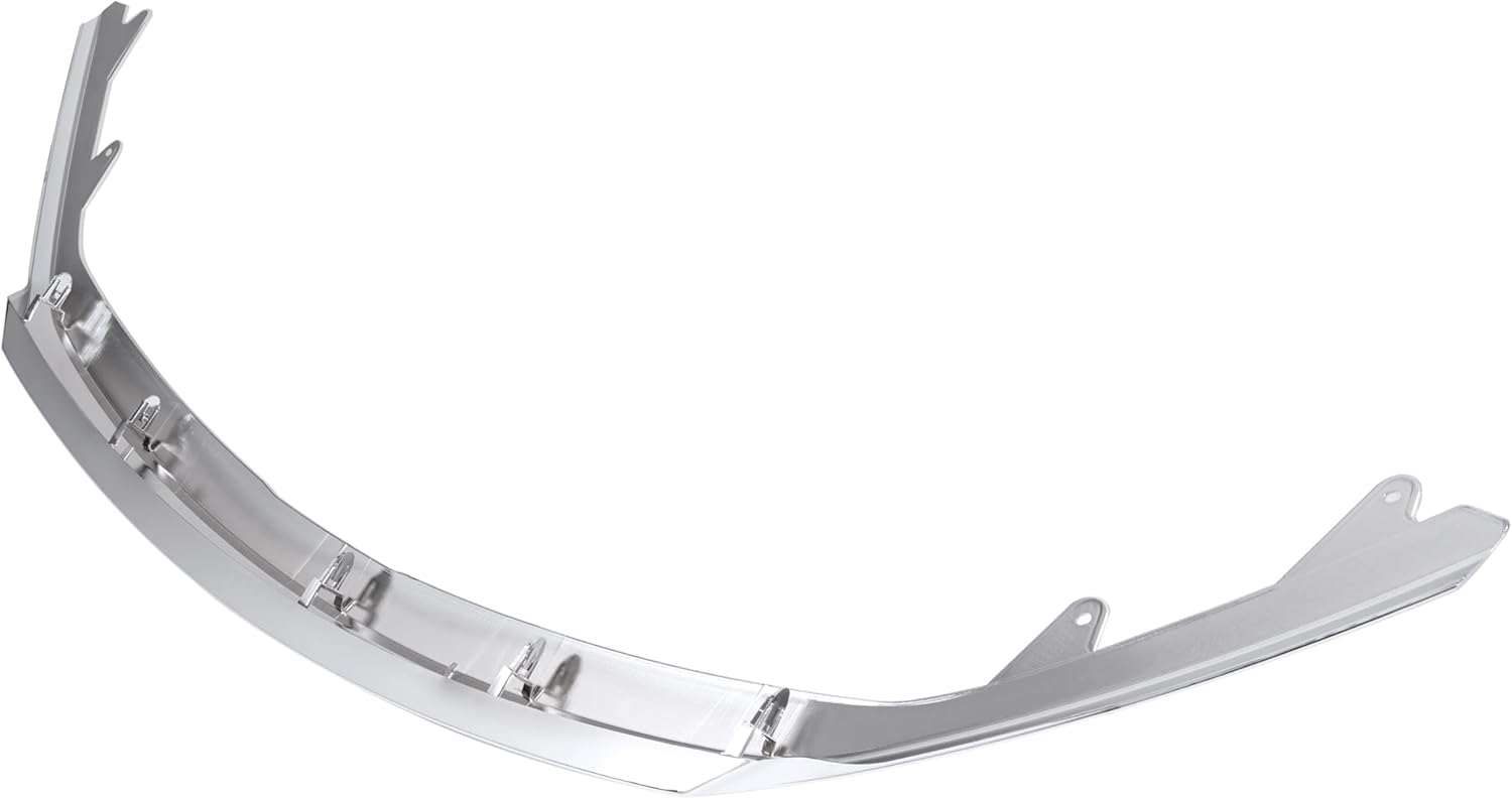 ECOTRIC Upper Bumper Grille Molding Compatible with 2010-2012 Ford Fusion AE5Z8200C FO1217103 Front Grill Molding Trims Plastic (ABS) Chrome Silvery