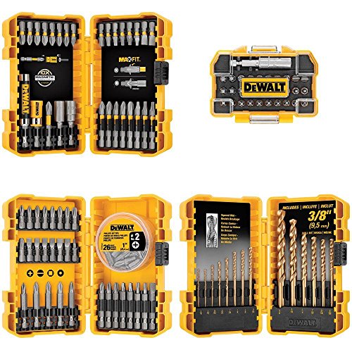 DeWalt DWA4CASE135HD Gold Ferrous Drill and Steel Drive Bit Set (135-Piece)